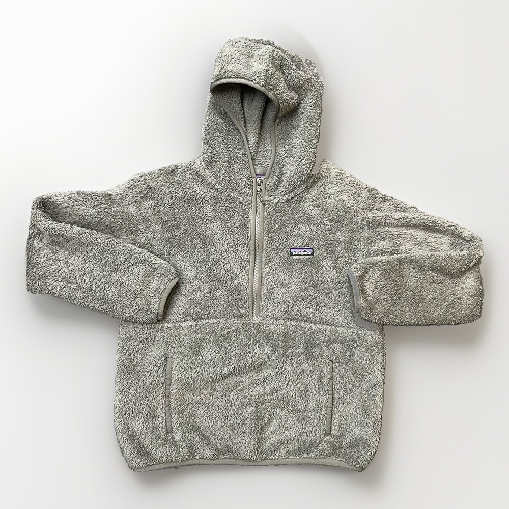 Patagonia Los Gatos Hooded Fleece Pullover Hoodie 1/2 Zip Comfort Gray Womens M